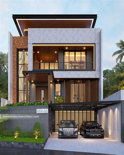 Desain Rumah Modern Industrial 3 Lantai Ibu SHR di Cibubur, Jakarta ...