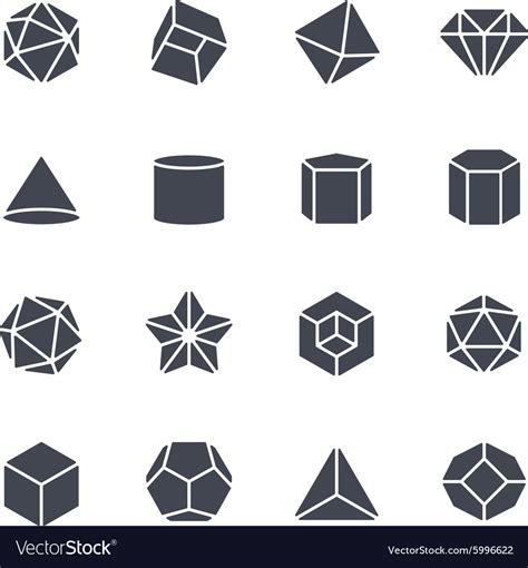 Geometric shapes icon Royalty Free Vector Image