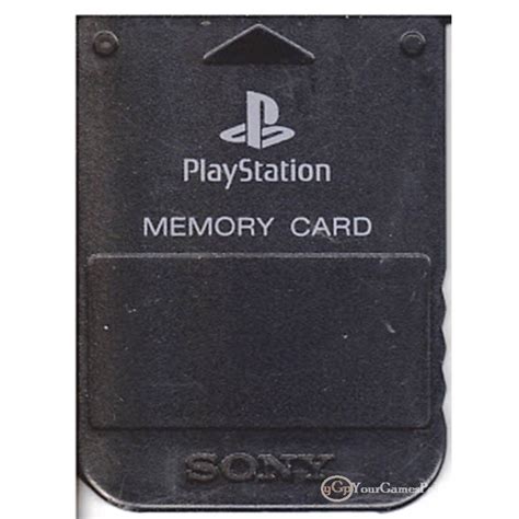 PS1 Memory Card by Sony for PlayStation 1 1 MB Black Solid 100 Original ...