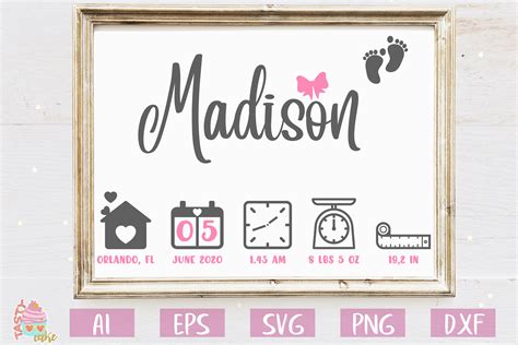 867 Baby Announcement Svg SVG File 43Mb