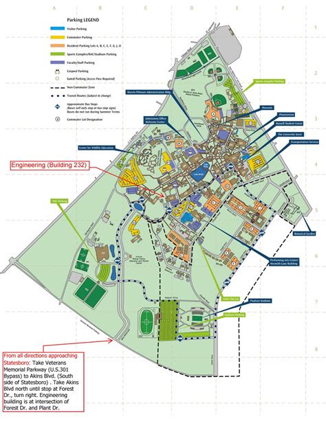 Georgia Southern Armstrong Campus Map - World Map