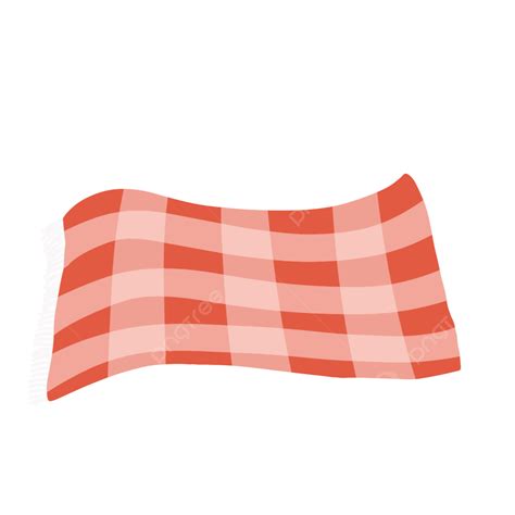 Red And White Picnic Blanket Clipart