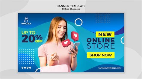 Free PSD | Online shopping concept banner template