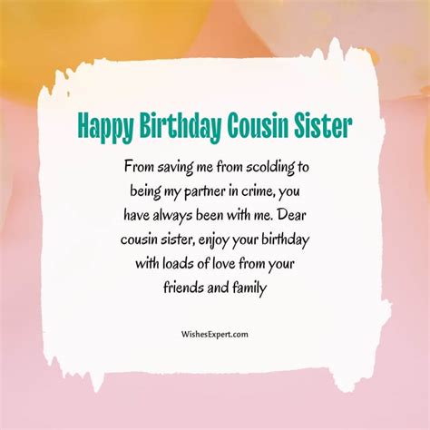 30+ Best Happy Birthday Wishes For Cousin Sister