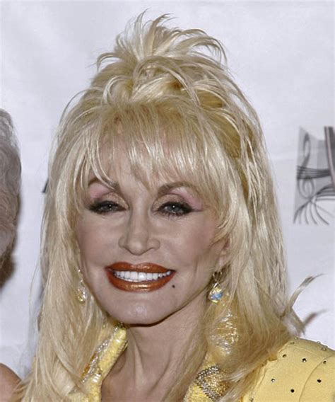 Dolly Parton Medium Straight Half Up Half Down Hairstyle