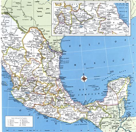 Mexico detailed map