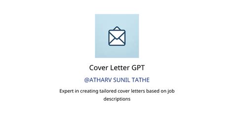 Cover Letter GPT GPTs features and functions, examples and prompts ...