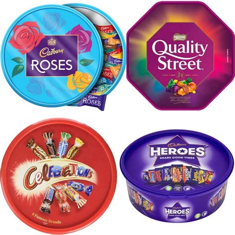 4 x Christmas Chocolates Variety Tubs - Roses - Quality Street ...