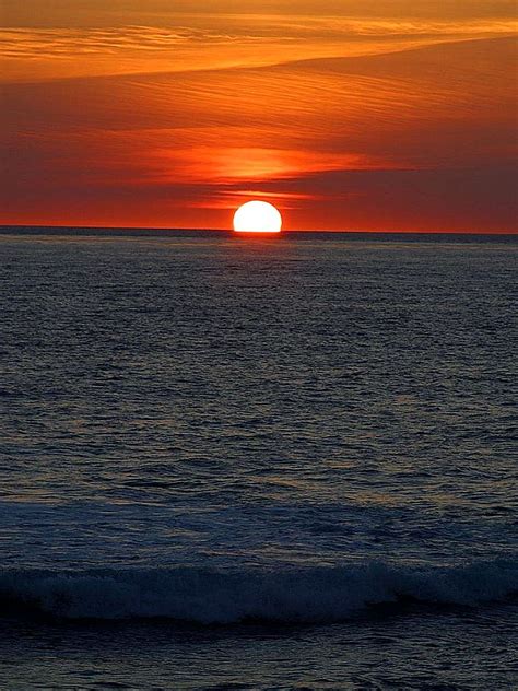 Free picture: sunset, ocean, beautiful, scenic, red, burst, sky, beach