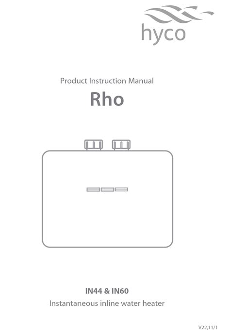 HYCO RHO INSTRUCTION MANUAL Pdf Download | ManualsLib