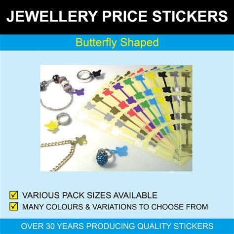 Butterfly Jewellery Price Stickers - Price Stickers