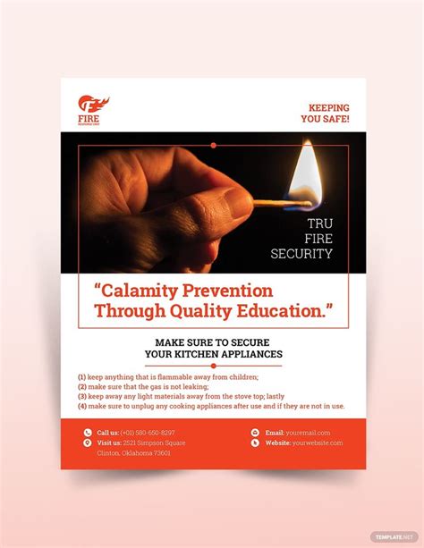 Free Sample Fire Safety Flyer Template Google Docs Illustrator