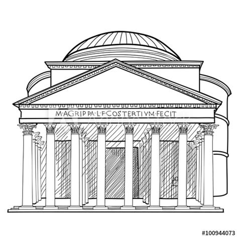 Pantheon Drawing at PaintingValley.com | Explore collection of Pantheon ...