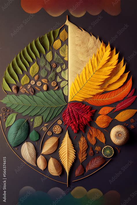 colorful leaves in a Fibonacci sequence - Fibonacci sequence series ...