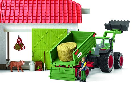 Schleich Farm World Tractor with Trailer 7012056253708 | eBay