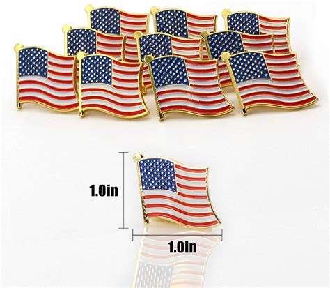 TONOS Exquisite American Flag Pin -The Stars and Stripes Flag Lapel Pin ...