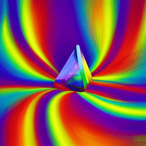 Rainbow Prism Refraction Photorealistic Digital Painting · Creative Fabrica