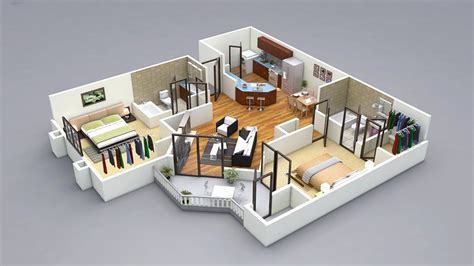 2 Bedroom House Plans 3d Fresh 3d Floor Plans 3d Home Design Free 3d ...