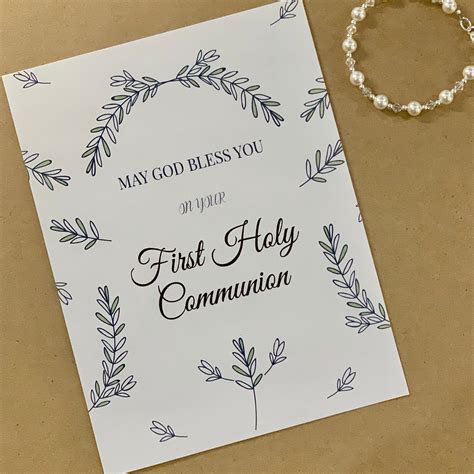 First Communion Cards Printable - Printable Form, Templates and Letter