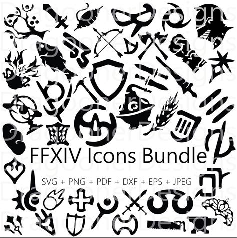 FFXIV Icons/symbols Bundle, Symbols Bundle, Ffxivsvg, Ffxivpng File ...