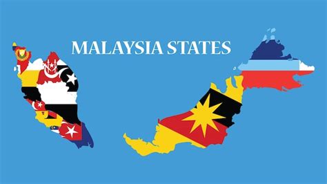 Premium Vector | Malaysia Map States Flag