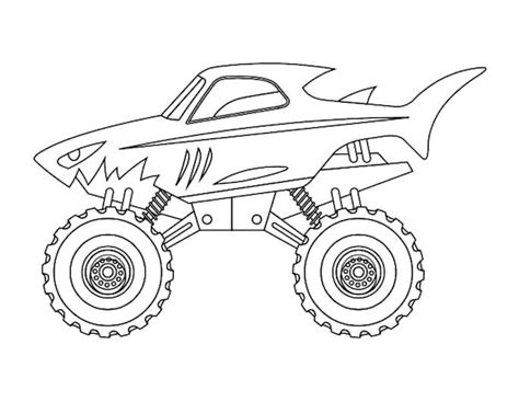 Children's Monster Truck Coloring Pages - Etsy