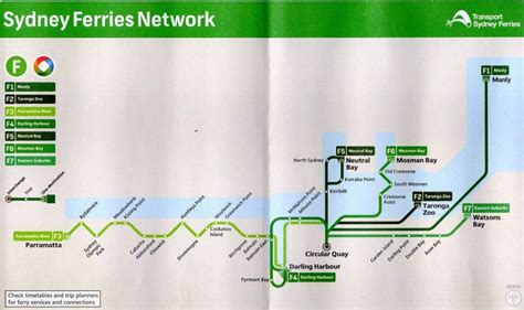 Transit Maps: Erroneous Sydney Ferries Map from “Lonely Planet” Guidebook