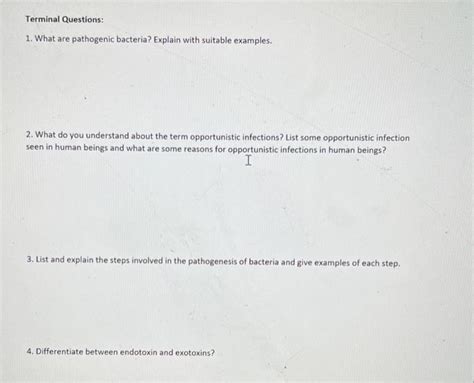 Solved 1. What are pathogenic bacteria? Explain with | Chegg.com