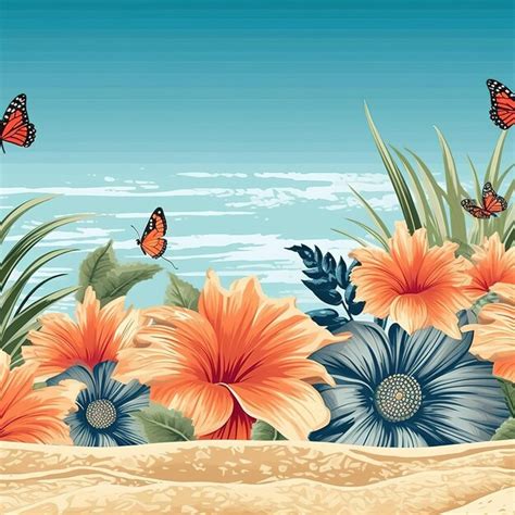 Premium AI Image | summer background illustration