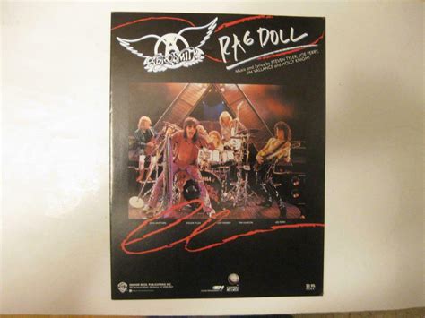 Aerosmith - Rag Doll Sheet Music 1988 Steven Tyler Joe Perry Brad Whitford