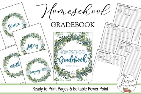 Homeschool Gradebook Printable Homeschool Grading Sheet Grade Tracker ...