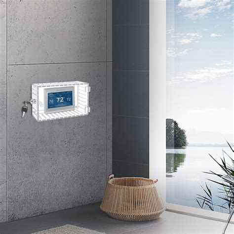 PTJKU Universal Thermostat Lock Box with Key,Clear Large Thermostat ...