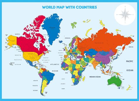 Printable Map Of The World