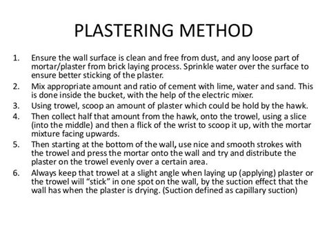 Plastering Process (Cement/Masonry/Finishing Layer)