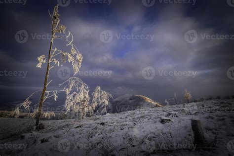 Mountain views of winter landscape 17522216 Stock Photo at Vecteezy