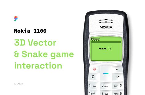 Nokia 1100 3D Art and Snake Game Interaction | Figma