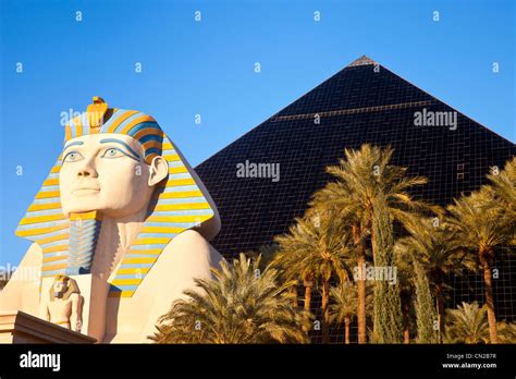 Sphinx and pyramid - the Luxor Hotel, Las Vegas Nevada, USA Stock Photo ...