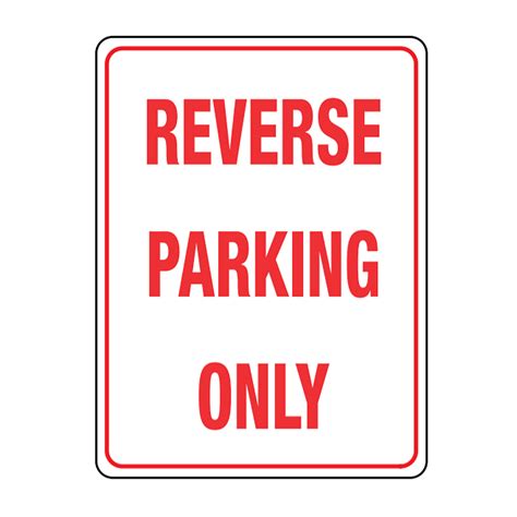 Reverse Parking Only 450x300mm Metal Traffic Sign TC454LSM