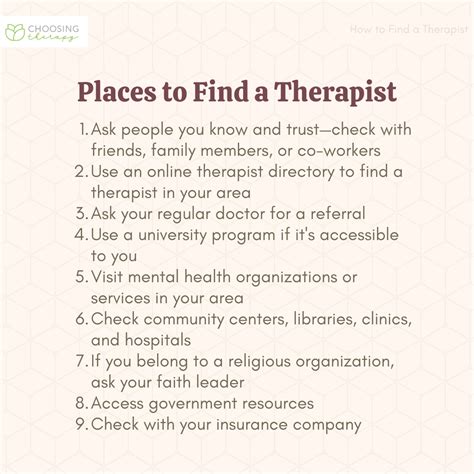 9 Ways to Find the Right Therapist