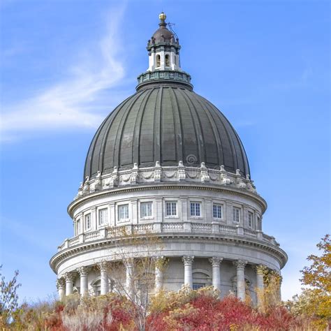 Dome Of Utah State Capital Building Against Sky Stock Photo - Image of ...