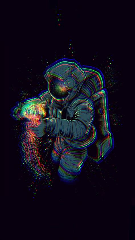 Fringe Astronaut, 3d, cool, jellyfish, man, space, HD phone wallpaper ...