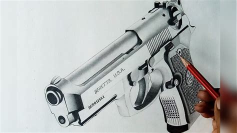 How To Draw A Gun With Pencil - Sonmixture11