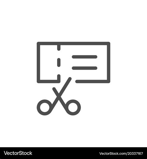 Coupon line icon Royalty Free Vector Image - VectorStock