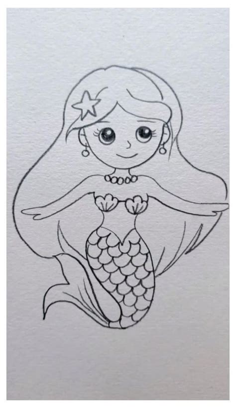 Easy Mermaid Sketch