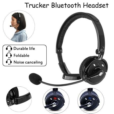 Trucker bluetooth Headset, Wireless Over The Head Noise Cancelling ...