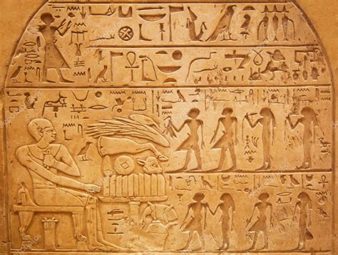 Egyptian hieroglyphs on the wall — Stock Photo © swisshippo #175099798