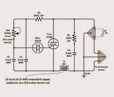 Simple Triac Dimmer Circuit | Schematics World