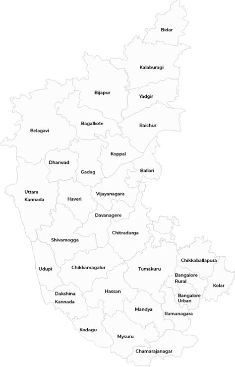 Aggregate 127+ karnataka map drawing with districts - seven.edu.vn