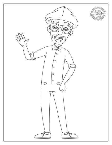 Funtastic Free Cute and Fun Blippi Coloring Pages | Kids Activities Blog