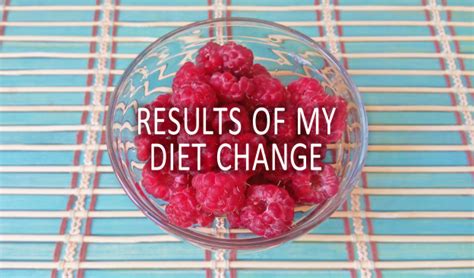 Results of my diet change